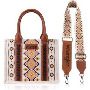 Wrangler Tote Brown Western Shoulder Boho Aztec Handbags